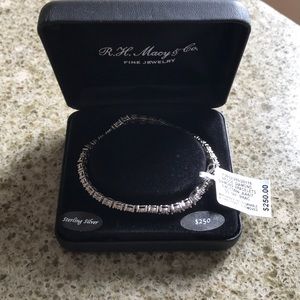 Sterling silver diamond bracelet